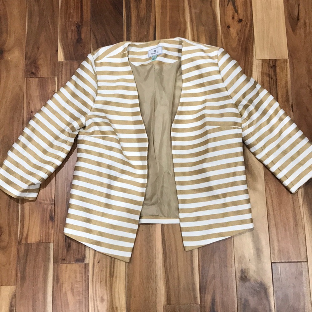 Gold and white blazer